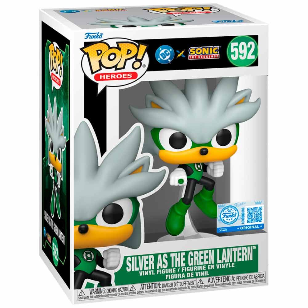 Imagen 1 - Figura Pop Sonic The Hedgehog Dc Comics Silver As The Green Lantern Exclusive