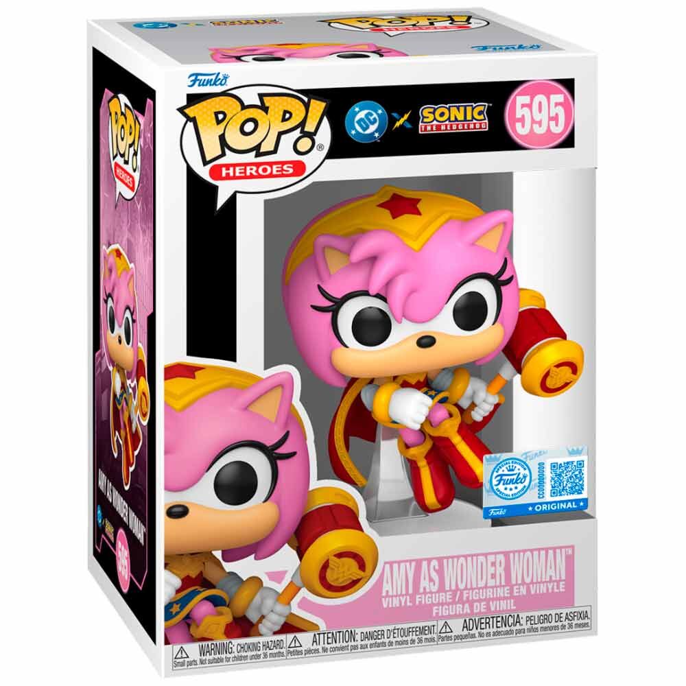 Imagen 1 - Figura Pop Sonic The Hedgehog Dc Comics Amy As Wonder Woman Exclusive