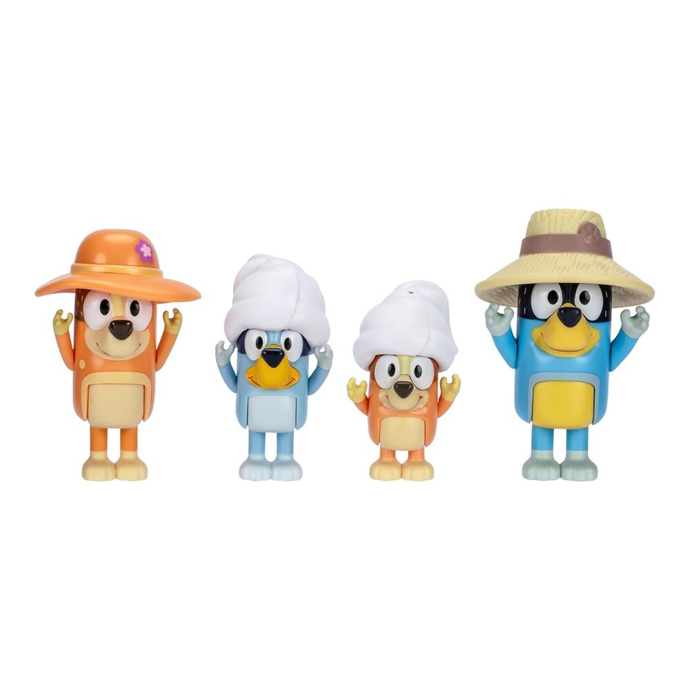 Imagen 2 - Blister 4 Figuras Familia Viaje Bluey