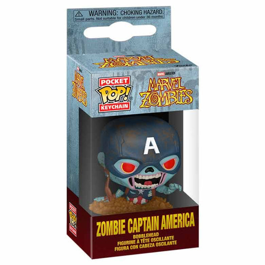 Imagen 2 - Llavero Pocket Pop Marvel - Marvel Zombies Capitan America