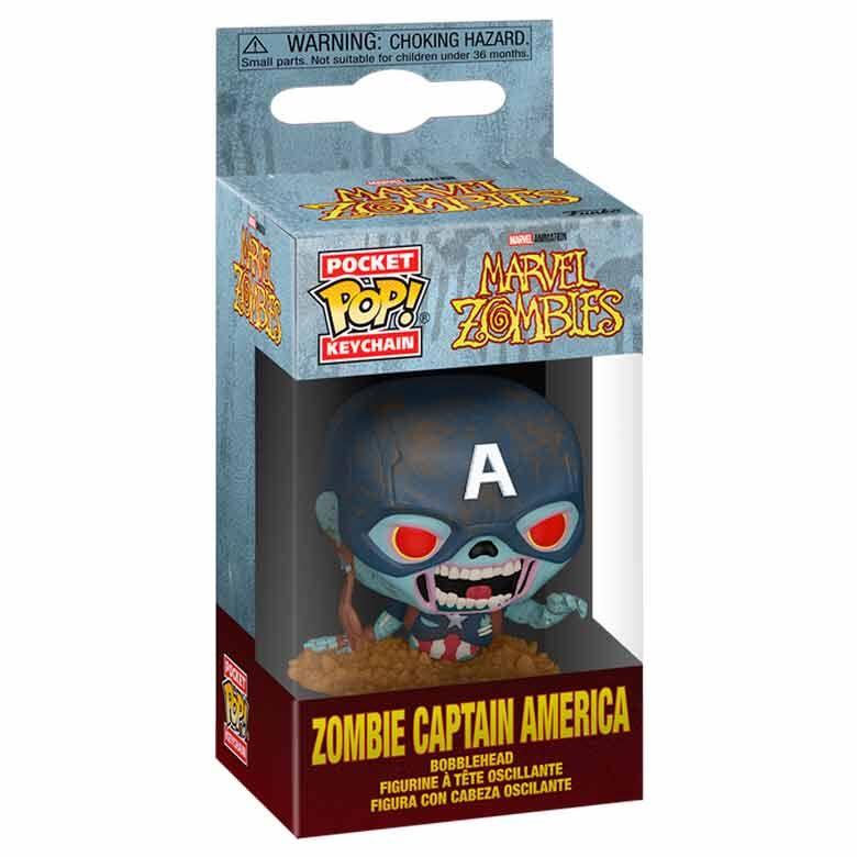 Imagen 2 - Llavero Pocket Pop Marvel - Marvel Zombies Capitan America