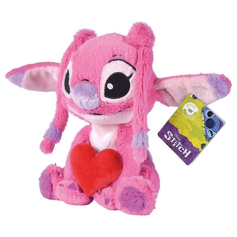 Imagen 2 - Peluche Corazon Angel Stitch Disney 25Cm
