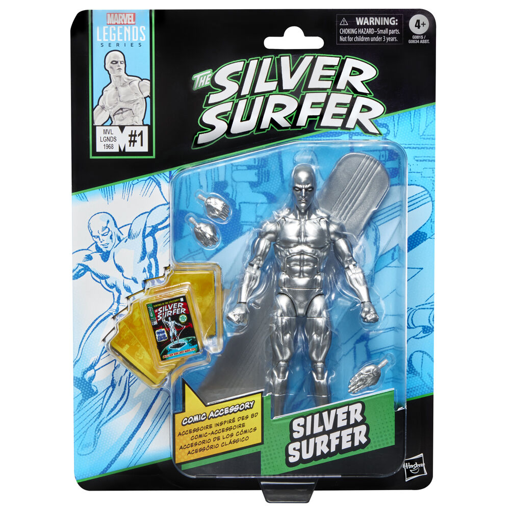 Imagen 1 - Figura Estela Plateada The Silver Surfer Marvel Legends Series 15Cm