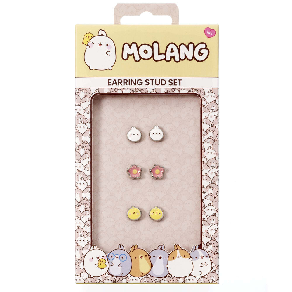 Imagen 1 - Blister 3 Pares De Pendientes Molang