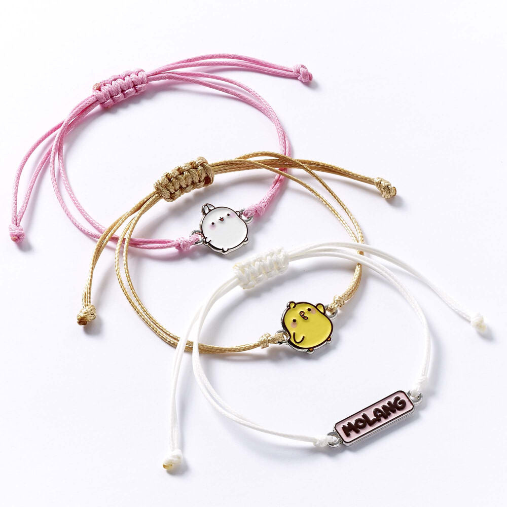 Imagen 3 - Blister 3 Pulseras De La Amistad Molang