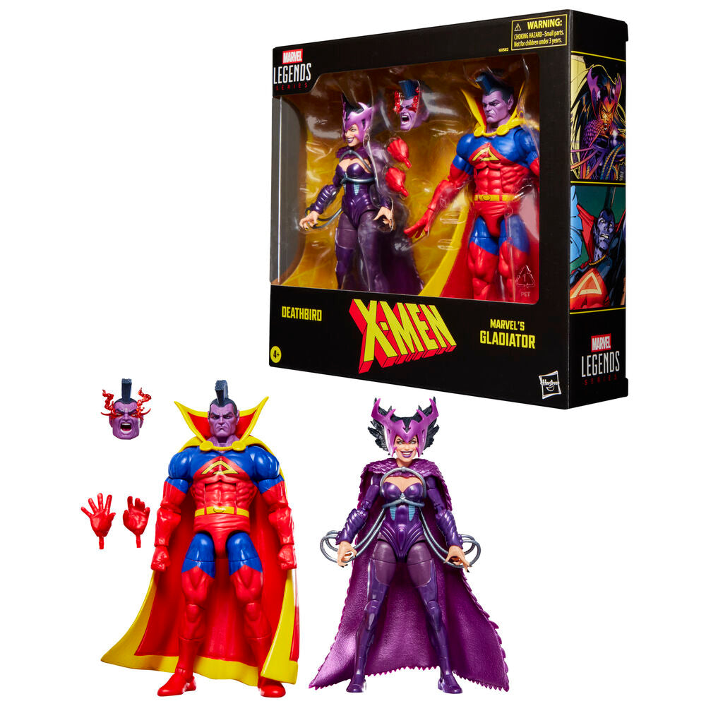 Imagen 1 - Blister 2 Figuras Deathbird & Marvel's Gladiator X-men Marvel Legends Series 15Cm