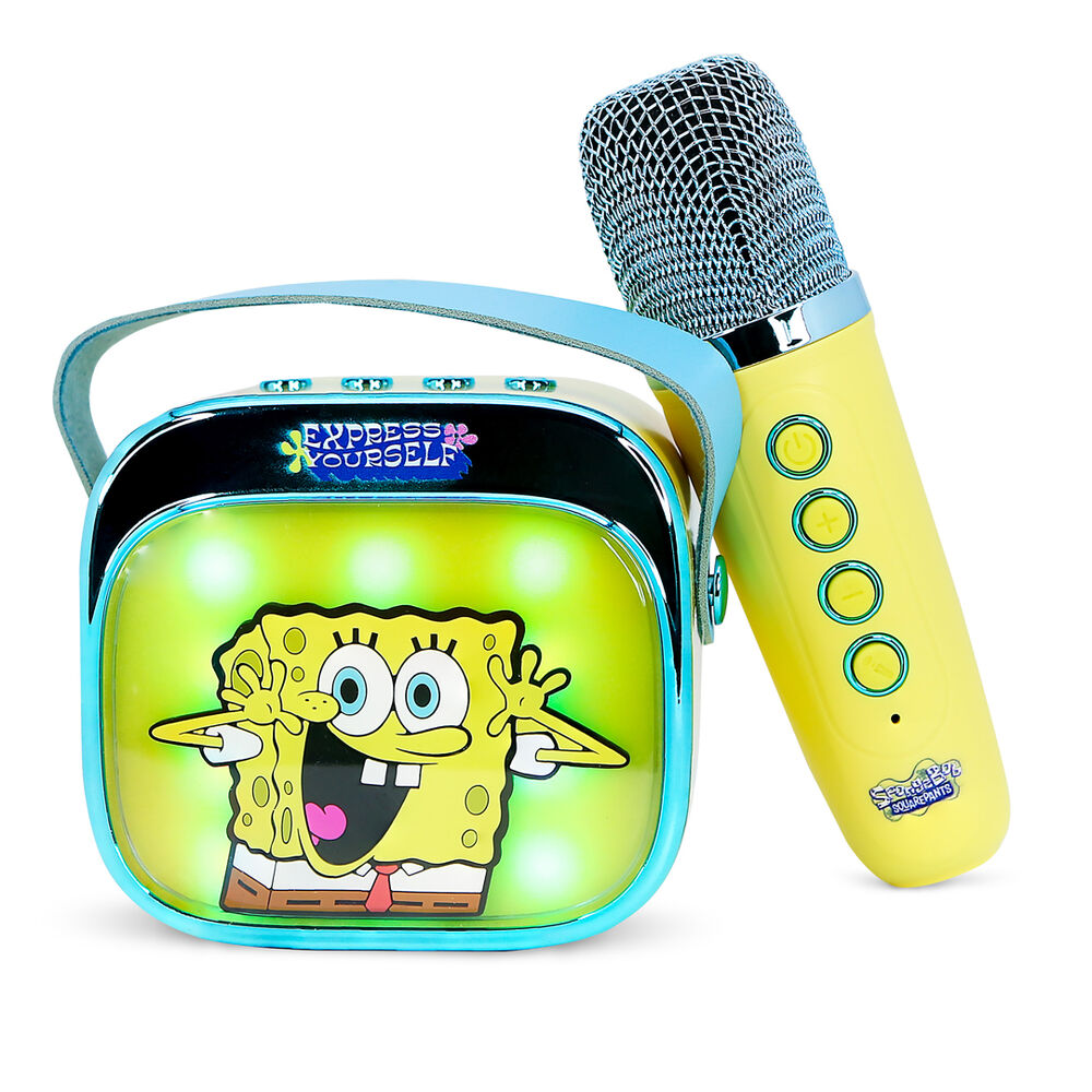 Imagen 1 - Altavoz Y Micro Karaoke Led Bob Esponja