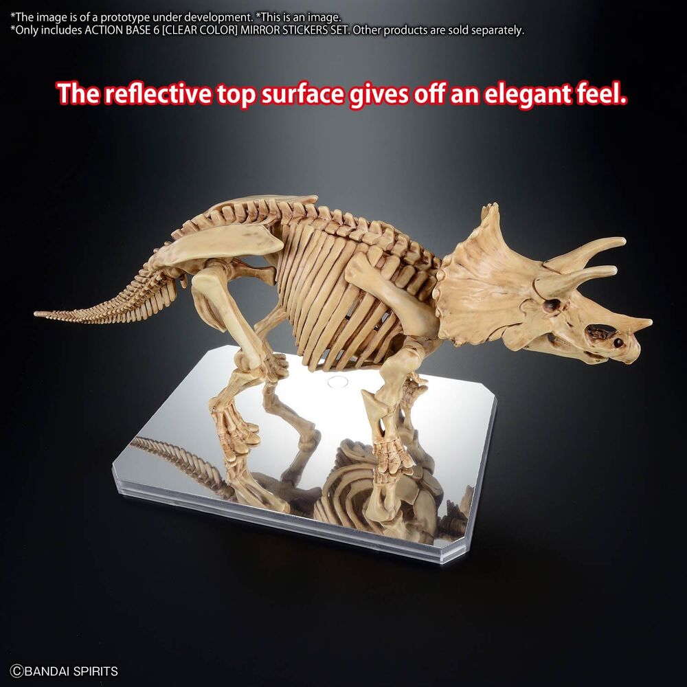 Imagen 3 - Base Exhibicion Action Base 6 Transparente Con Pegatinas Espejo
