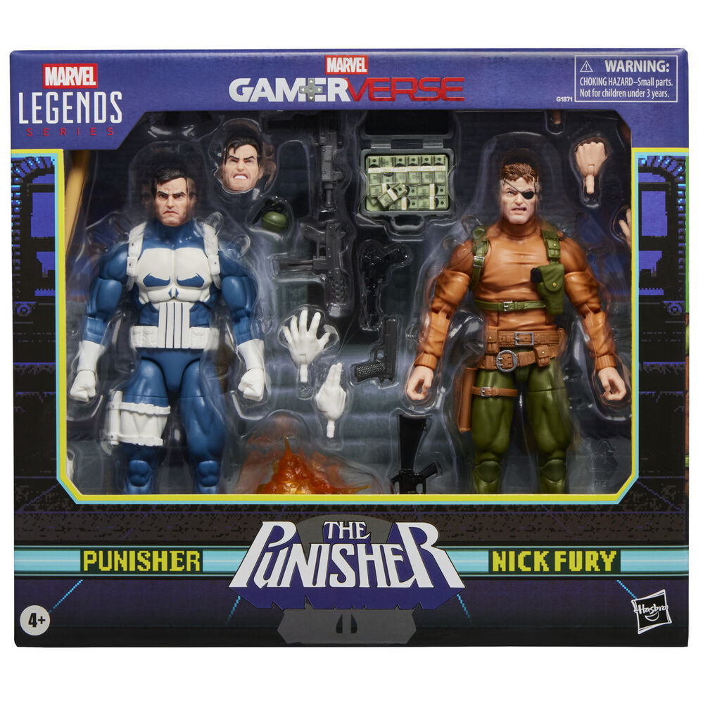 Imagen 1 - Blister 2 Figuras Punisher & Nick Fury The Punisher Gamerverse Marvel Legends Series 15Cm