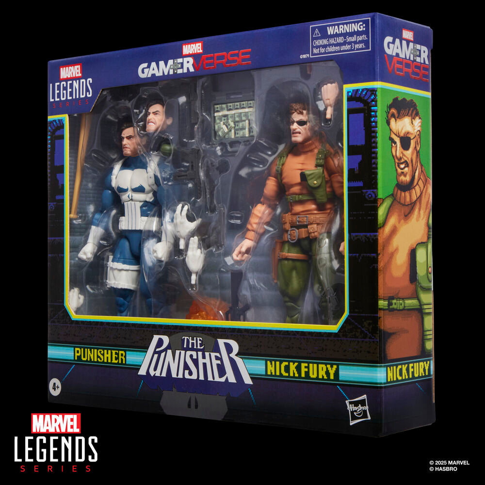 Imagen 13 - Blister 2 Figuras Punisher & Nick Fury The Punisher Gamerverse Marvel Legends Series 15Cm