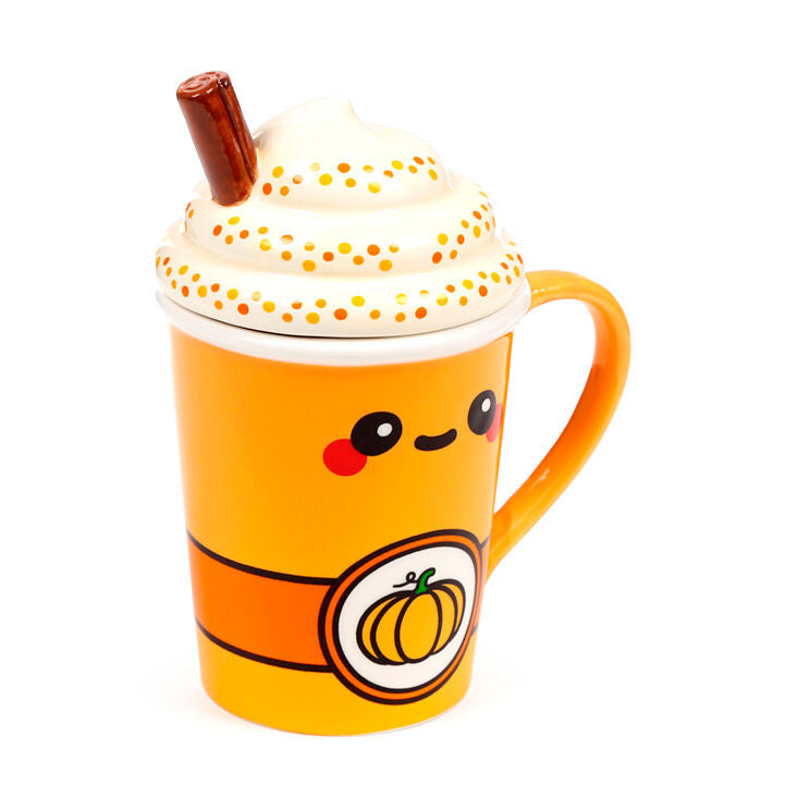 Imagen 1 - Taza Con Tapa De Calabaza Foodiemals Latte 325Ml