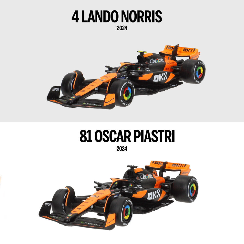Imagen 2 - Blister 2 Coches Mclaren Mcl38 F1 2024 Metal