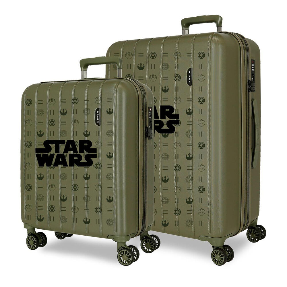 Imagen 1 - Set 2 Maletas Trolley Abs Green Star Wars 55/65Cm