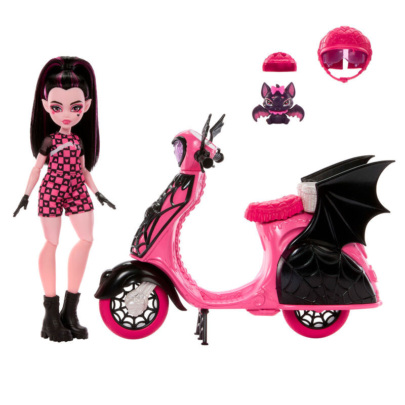 Imagen 3 - Muñeca Draculaura + Scooter Monster High