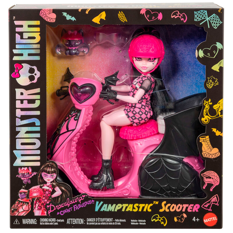 Imagen 5 - Muñeca Draculaura + Scooter Monster High