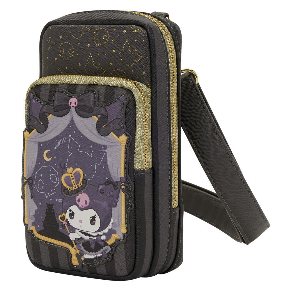 Imagen 3 - Bolso Bandolera + Monedero 20Th Anniversary Kuromi Hello Kitty Loungefly