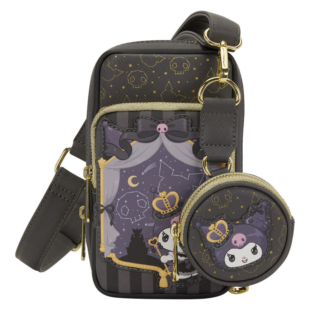 Imagen 6 - Bolso Bandolera + Monedero 20Th Anniversary Kuromi Hello Kitty Loungefly