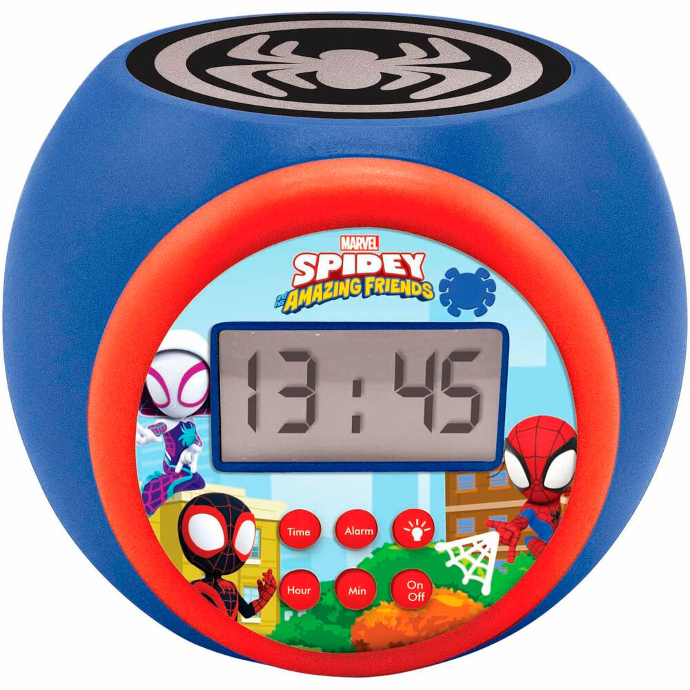 Imagen 1 - Reloj Despertador Proyector Spidey Marvel