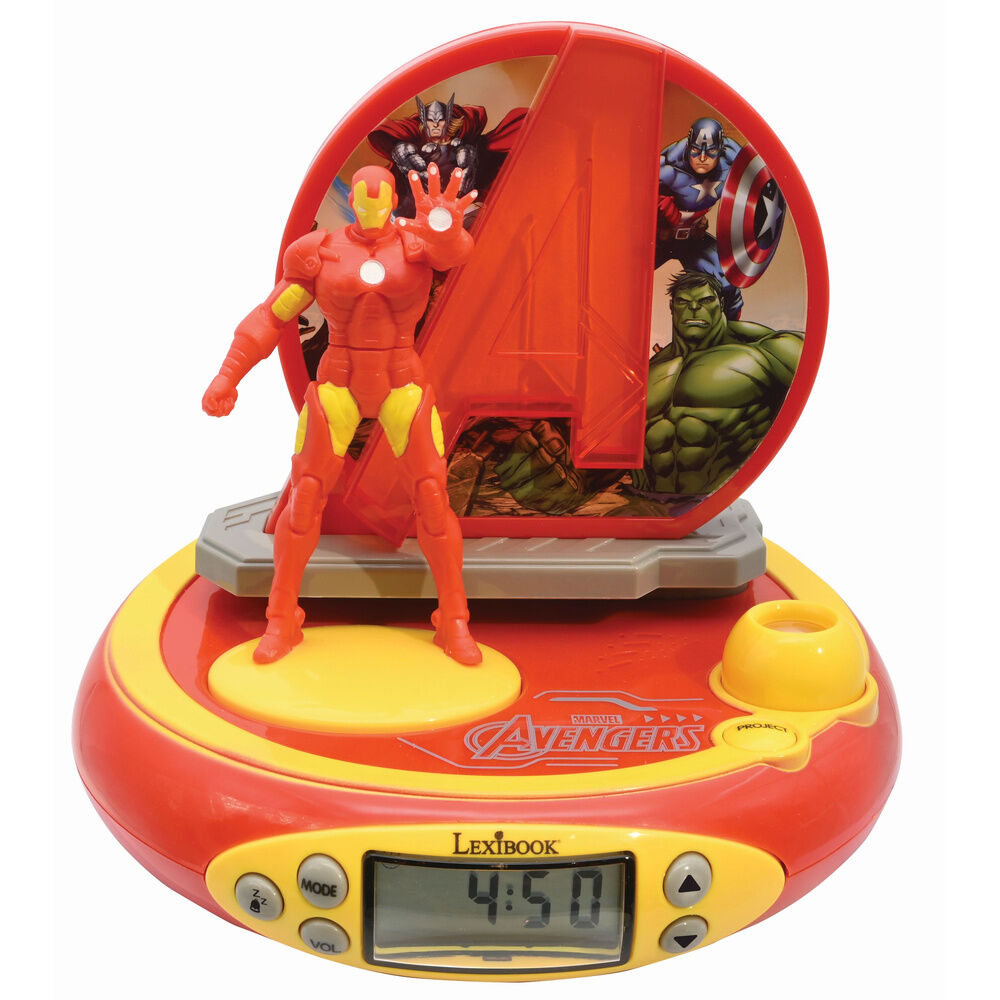 Imagen 1 - Reloj Despertador Proyector 3D Iron Man Vengadores Avengers Marvel
