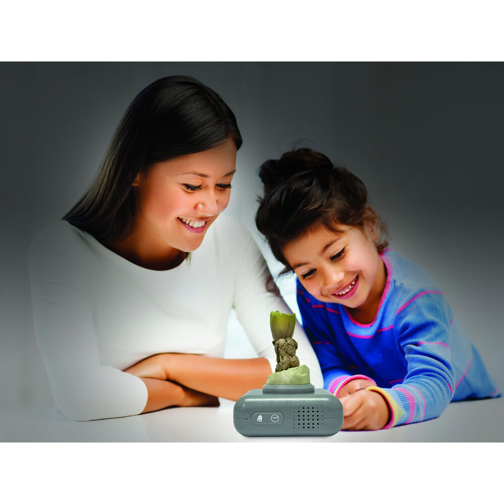 Imagen 3 - Reloj Despertador Luz Nocturna 3D Groot Guardianes De La Galaxia Marvel