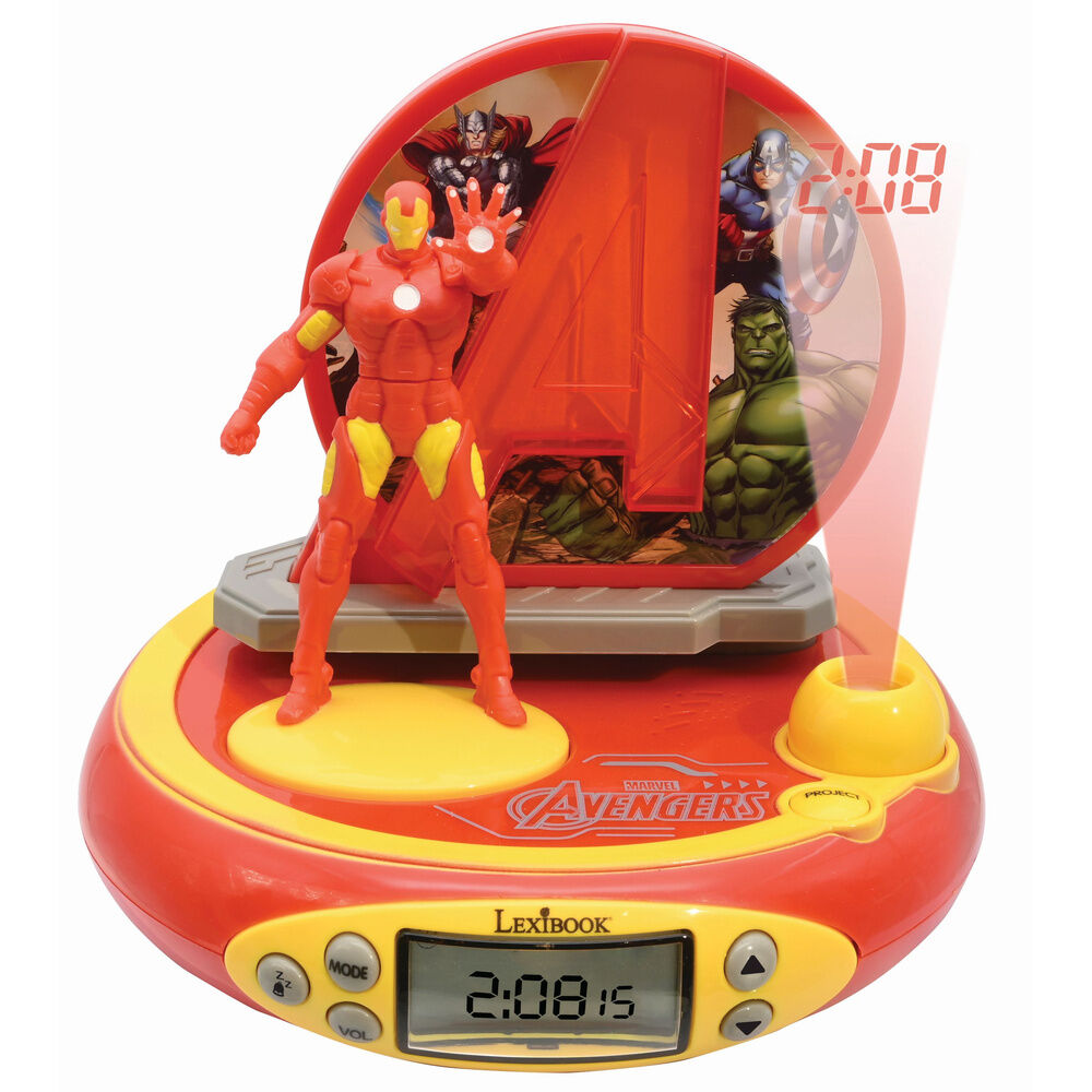 Imagen 6 - Reloj Despertador Proyector 3D Iron Man Vengadores Avengers Marvel