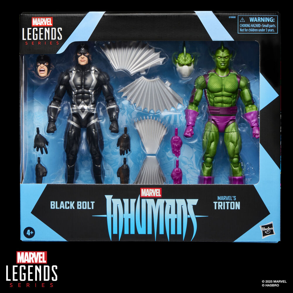 Imagen 8 - Blister 2 Figuras Black Bolt & Triton Inhumanos Marvel Legends Series 15Cm