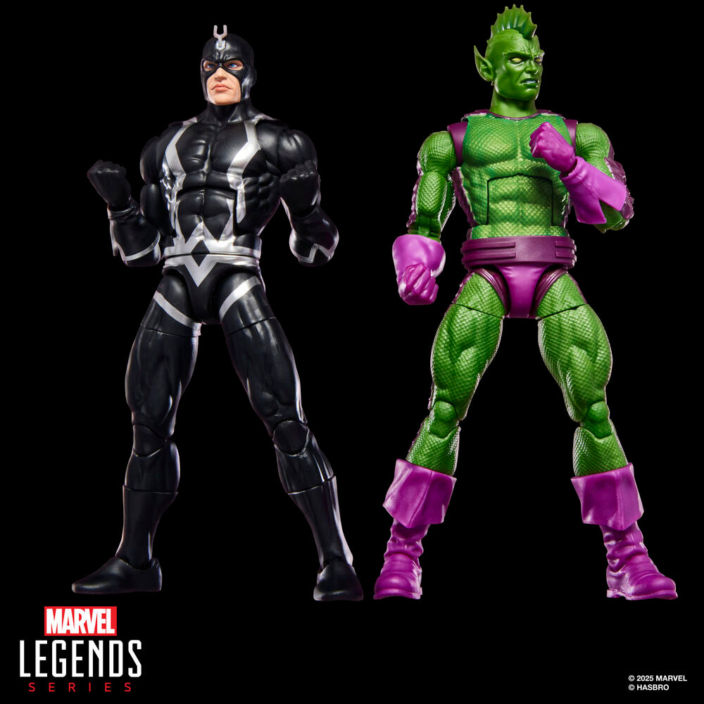 Imagen 4 - Blister 2 Figuras Black Bolt & Triton Inhumanos Marvel Legends Series 15Cm