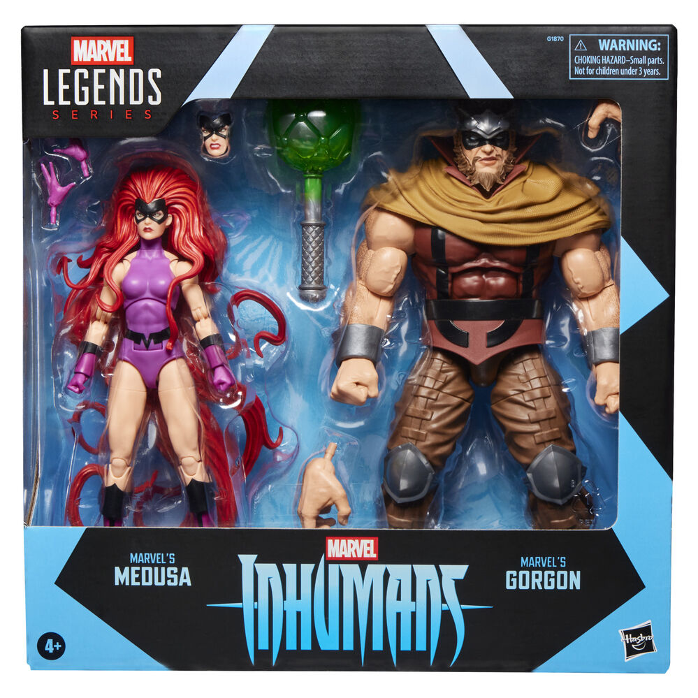 Imagen 1 - Blister 2 Figuras Medusa & Gorgon Inhumanos Marvel Legends Series 15Cm