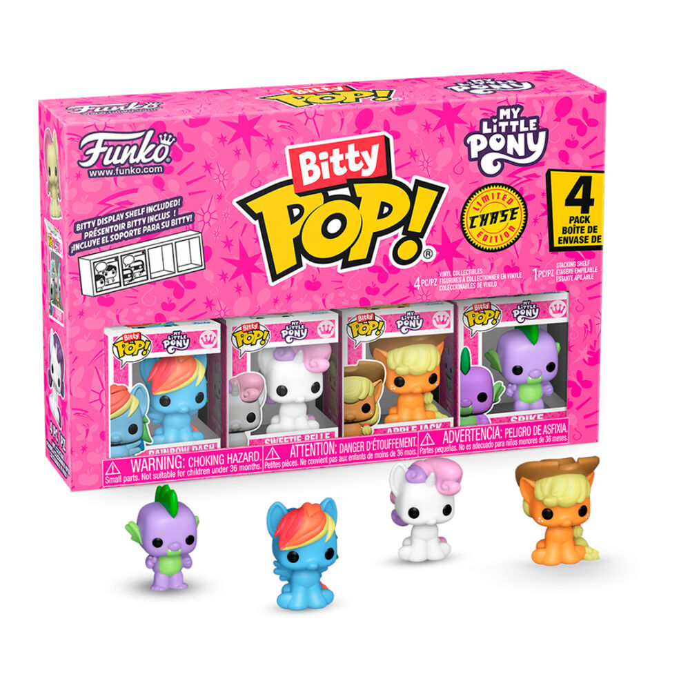 Imagen 1 - Blister 4 Figuras Bitty Pop My Little Pony Rainbow Dash