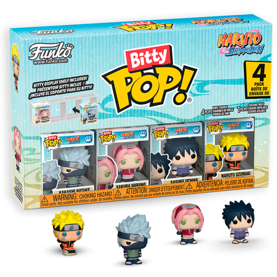 Imagen 1 - Blister 4 Figuras Bitty Pop Naruto Shippuden Team 7