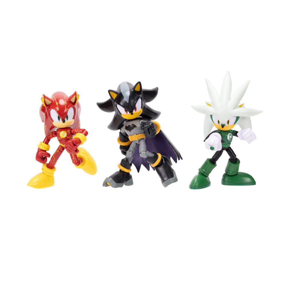 Imagen 3 - Blister 4 Figuras Sonic The Hedgehog Dc Comics 12Cm