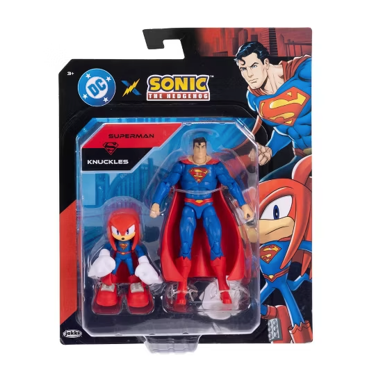 Imagen 1 - Blister 2 Figuras Superman & Sonic Knuckles Sonic The Hedgehog