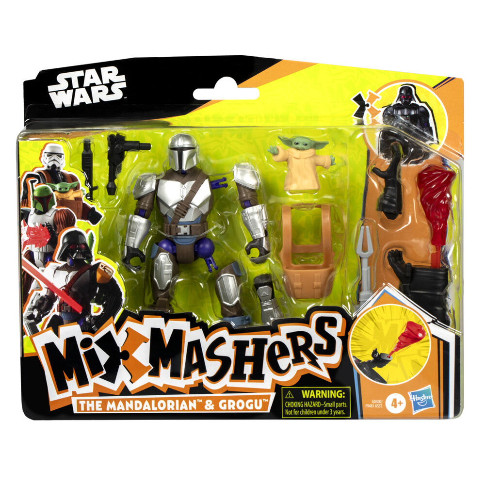 Imagen 1 - Figura The Mandalorian & Grogu Deluxe Mix Mashers Star Wars 12Cm