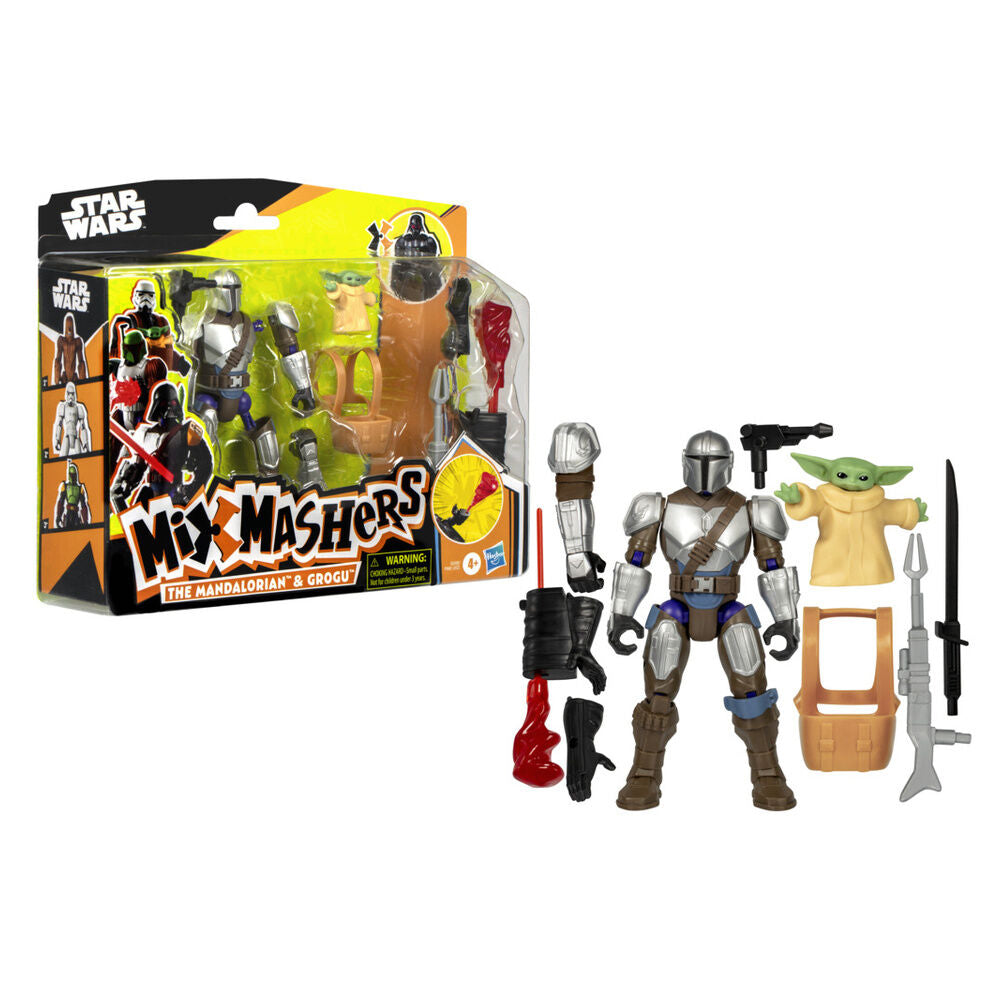 Imagen 4 - Figura The Mandalorian & Grogu Deluxe Mix Mashers Star Wars 12Cm