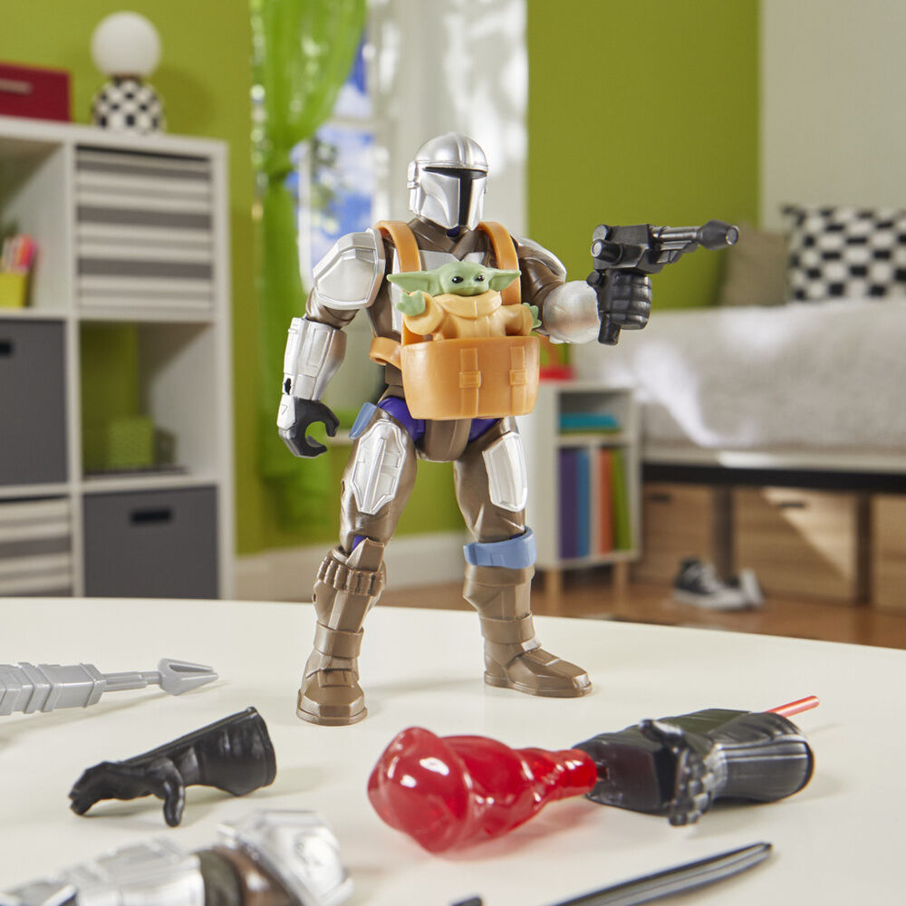 Imagen 5 - Figura The Mandalorian & Grogu Deluxe Mix Mashers Star Wars 12Cm