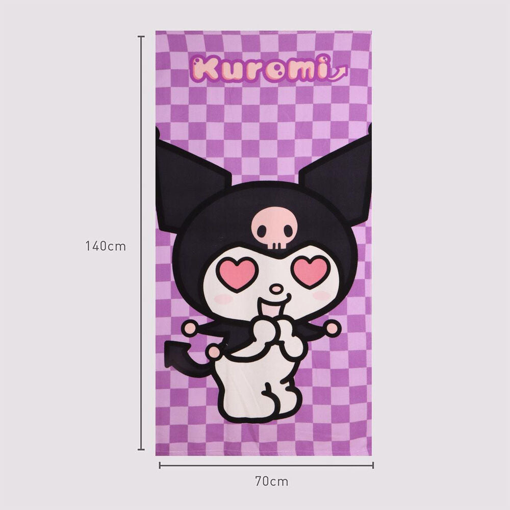 Imagen 3 - Toalla Kuromi Hello Kitty Microfibra