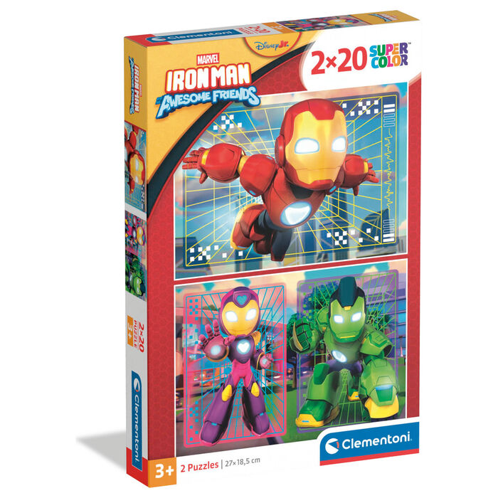 Imagen 1 - Puzzle Iron Man Y Su Superequipo Marvel 2X20pzs