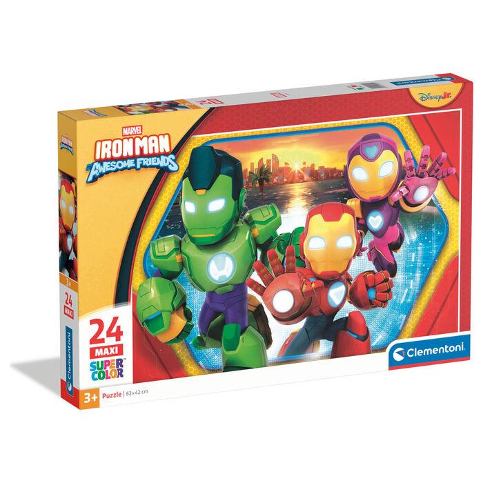 Imagen 1 - Puzzle Maxi Iron Man Y Su Superequipo Marvel 24Pzs