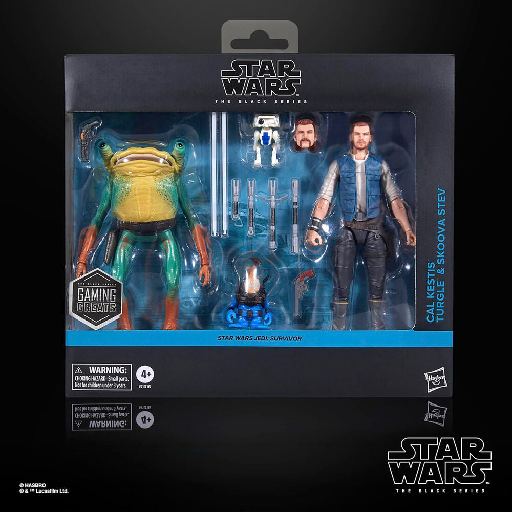 Imagen 2 - Blister 2 Figuras Cal Kestis Turgle & Skoova Stev Star Wars 15Cm
