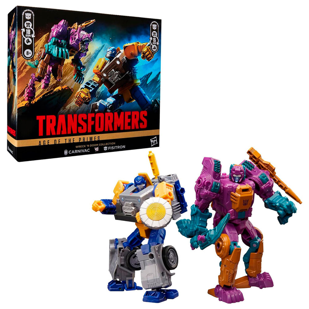 Imagen 1 - Set 2 Figuras Fisitron & Carnivac Transformers Age Of The Primes 14Cm