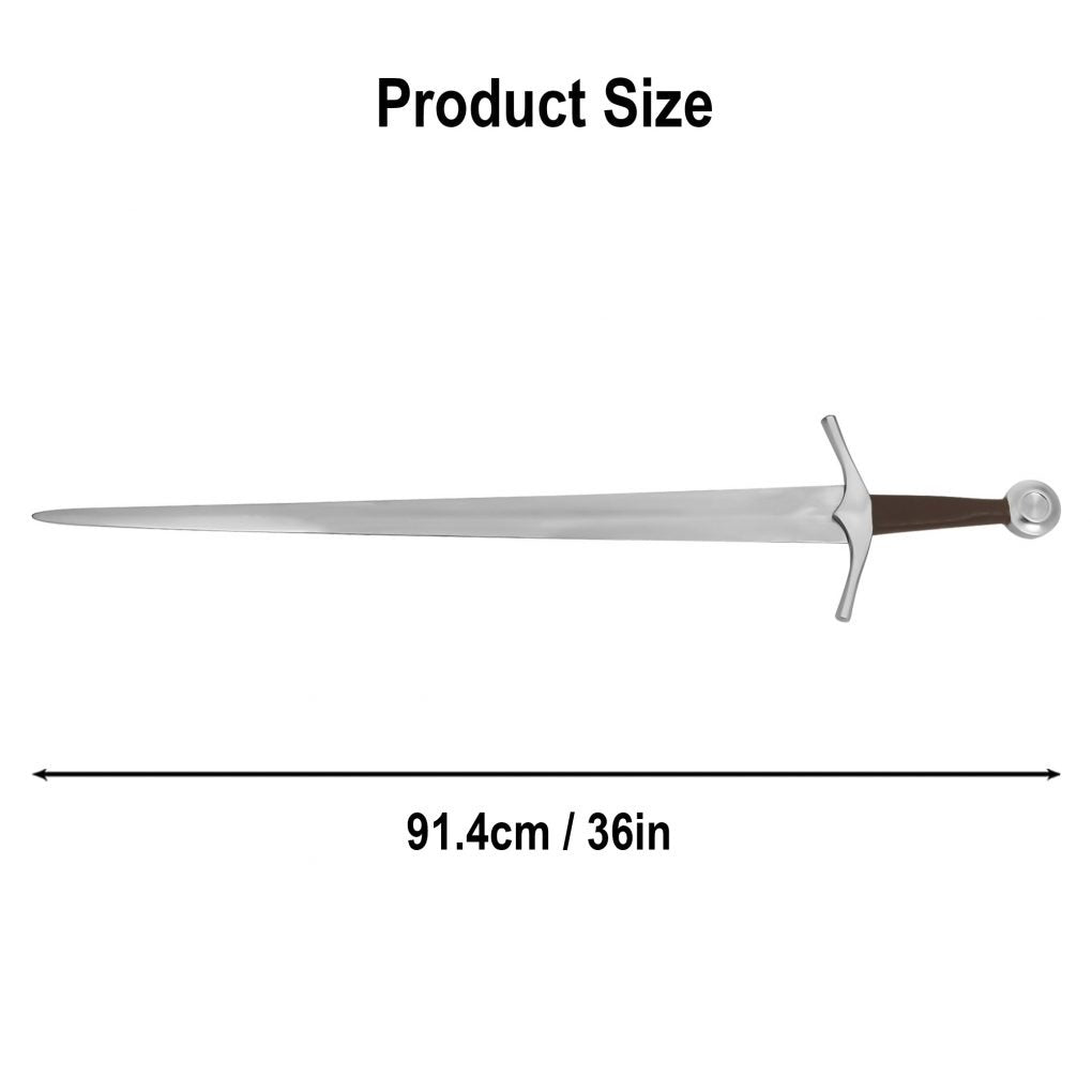 Hoja Medieval Tipo Xvi de Tipología Oakeshott Templada con Vaina de Cuero - Imagen 9