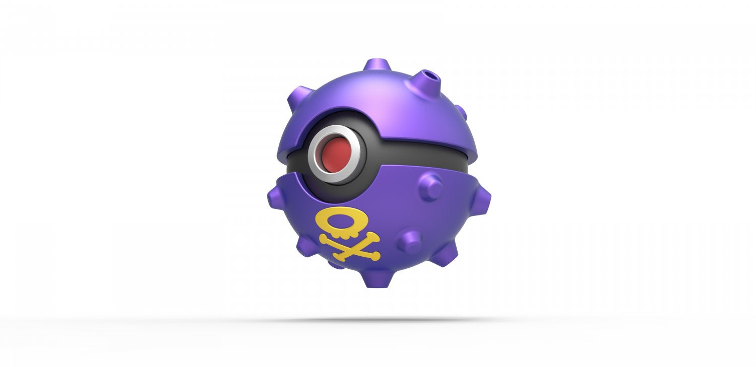 Imagen de Pokeball Artesanal Koffing parte de nuestra colección en Espadas y más, sitio oficial. Esta imagen describe pokeball