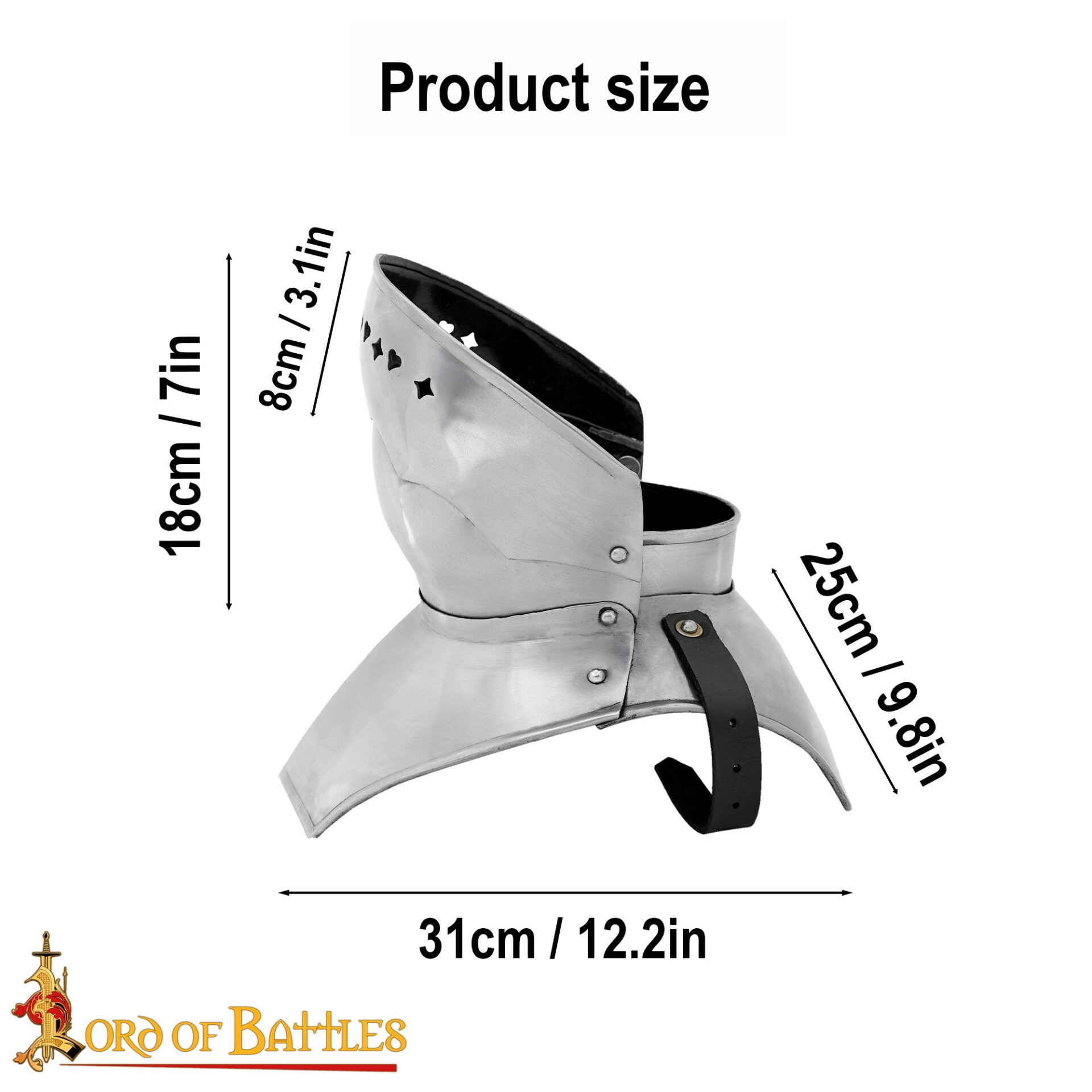 Bevor Medieval Siglo Xv Protección Garganta y Parte Inferior de la Cara - Imagen 3