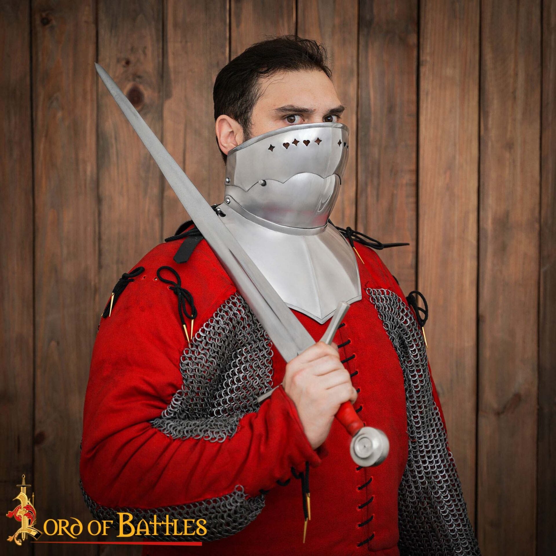 Bevor Medieval Siglo Xv Protección Garganta y Parte Inferior de la Cara - Imagen 6