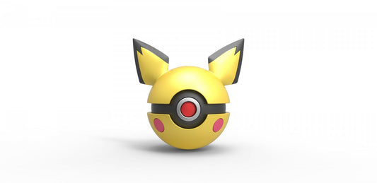 Imagen de Pokeball Artesanal Pichu parte de nuestra colección en Espadas y más, sitio oficial. Esta imagen describe pokeball