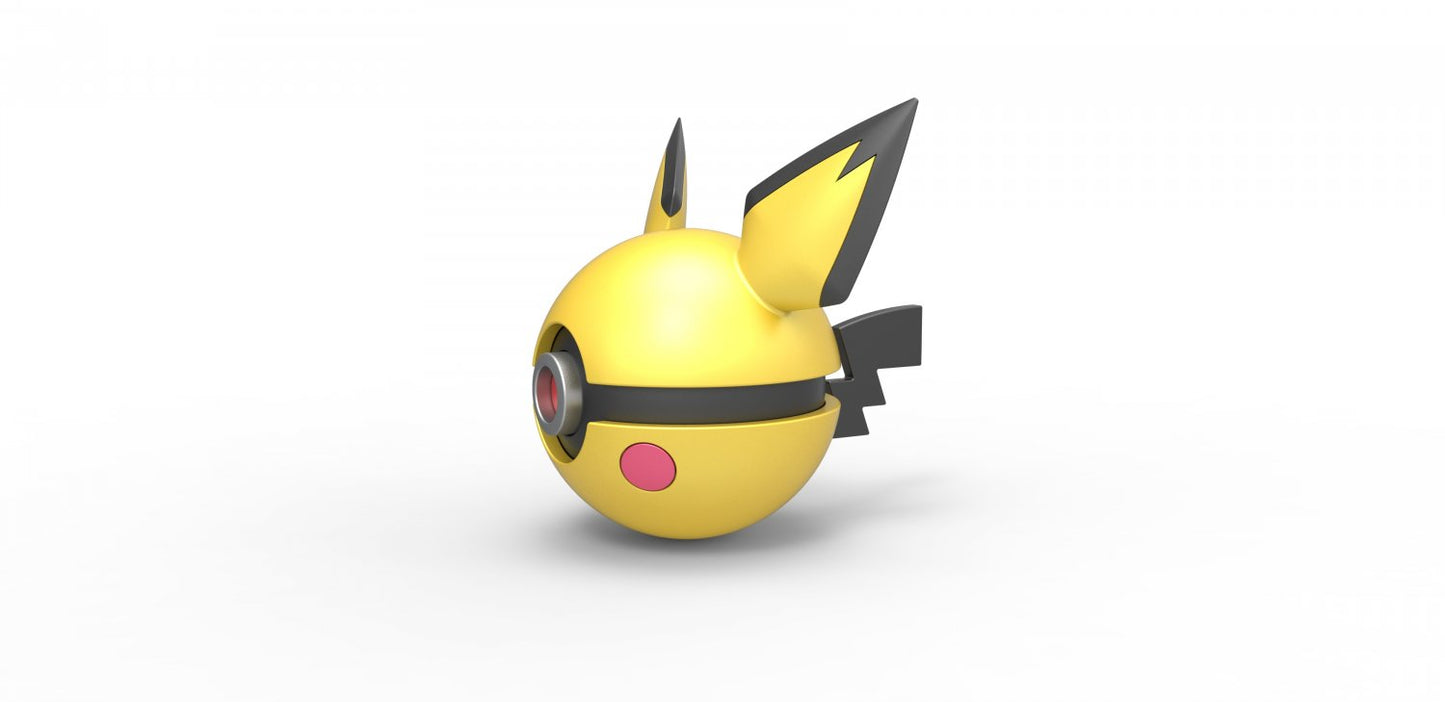 Imagen de Pokeball Artesanal Pichu parte de nuestra colección en Espadas y más, sitio oficial. Esta imagen describe pokeball
