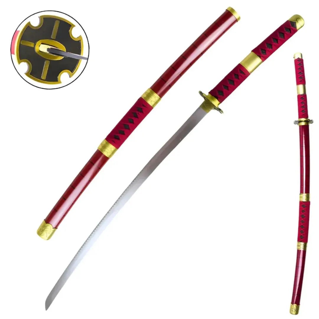 Imagen de Katana Sandai Kitetsu de zoro de One piece decorativa gama top parte de nuestra colección en Espadas y más, sitio oficial.