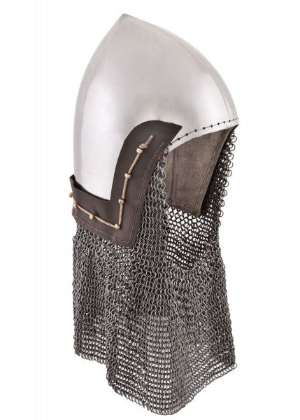 ULF-HM-35B Casco Bascinet Siglo XIV con cota de malla