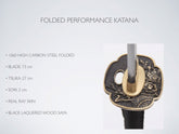 Katana YariNoHanzo Acero plegado Performance