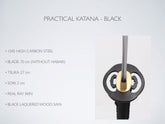 Imagen de Katana YariNoHanzo Practical Katana Kuroi parte de nuestra colección en Espadas y más, sitio oficial.